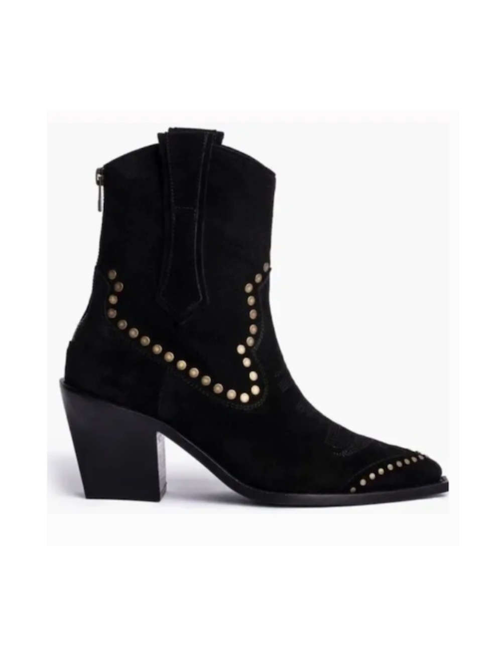 Suede studded ankle boots CARA Like New (Size 7)